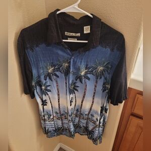 Men's tropical print button-down shirt 🏝